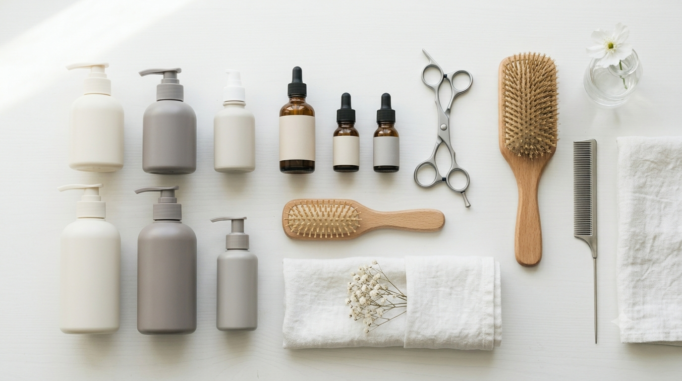 ヘアセットとヘアケア製品